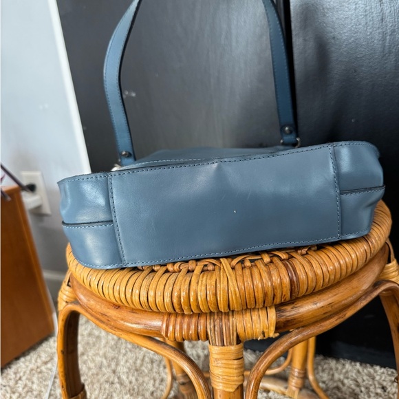 Patricia Nash Slate Blue Leather Shoulder Bag - Picture 4 of 11